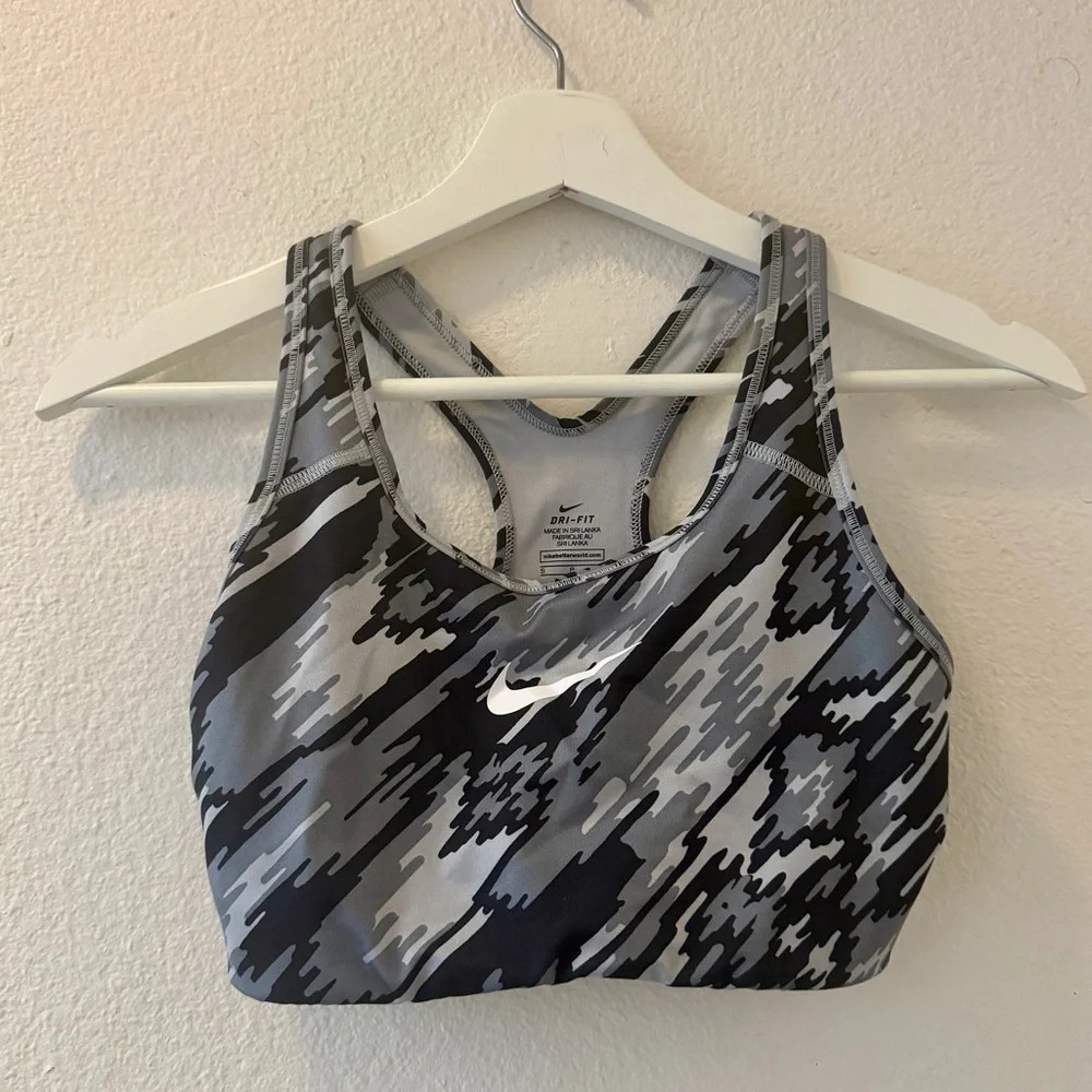 Nike Gray Camo Sports Bra
